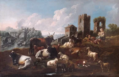 Herder en Vee, laat 17e of begin 18e eeuw