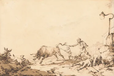 Een Stier die Aanvalt