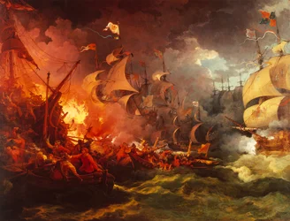 Nederlaag van de Spaanse Armada, 8 augustus 1588