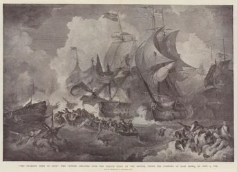 De Glorieuze Eerste Juni, de Overwinning op de Franse Vloot door de Britten, onder Bevel van Graaf Howe, op 1 Juni 1794