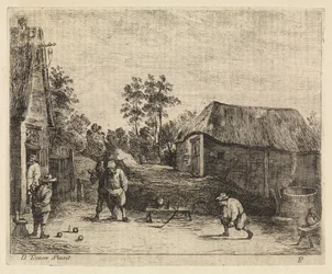 Boeren spelen jeu de boules