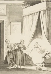 La Gageure des trois Commeres: La Servante, uit Contes et nouvelles en vers, gepubliceerd in 1795