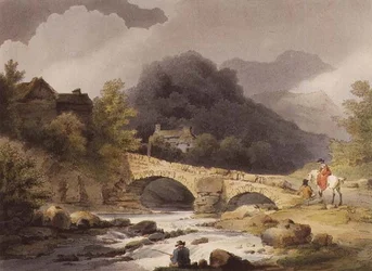 Brathay Bridge, uitgegeven door R. Bowyer in 
