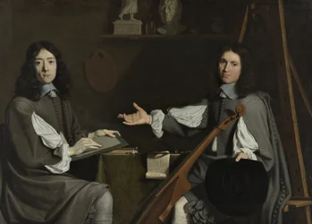 Dubbelportret van beide kunstenaars, 1654