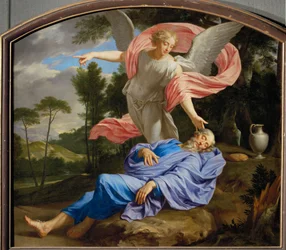 Elia in slaap (olieverf op doek)