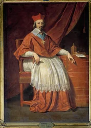Portret van kardinaal Richelieu (1585-1642) Schilderij door Philippe de Champaigne (1602-1674)