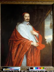 Portret van kardinaal Jules Mazarin (Giulio Raimondo Mazzarino of Mazarino) (1602-1661)