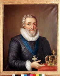 Portret van Hendrik IV (1553-1610), koning van Frankrijk. Schilderij van Philippe de Champaigne. Nationaal Museum van Stockholm