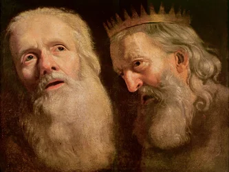 Studie van de Hoofden van Twee Oude Mannen
