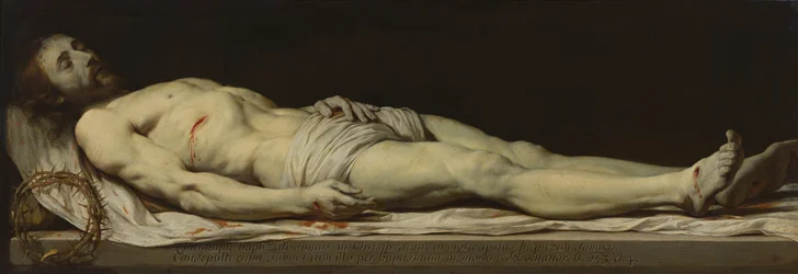 De dode Christus op zijn lijkwade