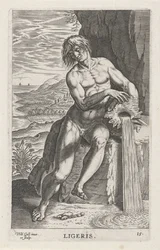Riviergod Ligeris Ligeris Rivier- en zeegoden Semideorum Marinorum amnicorumque sigillariae imagines perelegantes (serie)