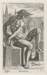 Riviergod Scaldis Rivier- en zeegoden (serie titel) Semideorum Marinorum amnicorumque sigillariae imagines perelegantes (serie titel)