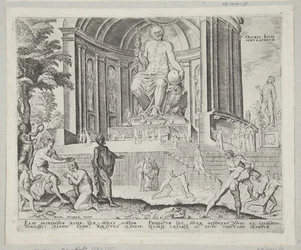 Het standbeeld van Jupiter in Olympia