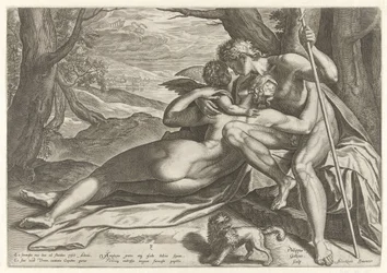 Venus en Adonis met Amor