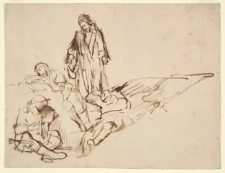 Studie van Christus en de slapende apostelen