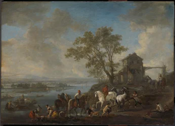 Paardenpoel aan een Rivier