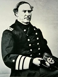 Portret van David Glasgow Farragut; veroverde New Orleans in 1862 en Mobile Bay