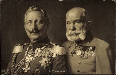 Kaiser Wilhelm II van Pruisen met Keizer Franz Josef I van Oostenrijk, loyaliteit