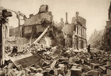 Uitzicht op Rue St. Martin, Soissons
