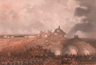 Aanval door de Fransen bij Solferino, Lombardije