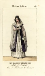 Mme. Ronzi-Debegnis in I Fuoruscit di Firenze, Theatre Italien