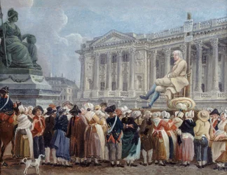 Expositie van Pierre Nicolas Perrin op het Place de la Révolution, 29 vendémiaire, c. 1793