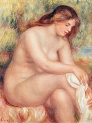 Bader droogt zichzelf af, ca. 1910