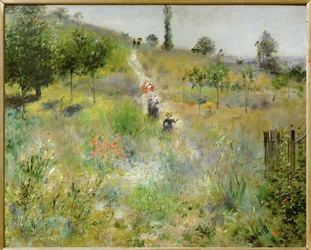 Chemin montant dans les hautes herbes (olieverf op doek)