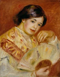 Coco met een Japanse waaier, ca. 1906