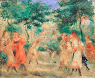 Kinderen in de tuin van Montmartre