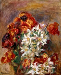 Bloemen. Schilderij van Pierre-Auguste Renoir (Pierre Auguste Renoir