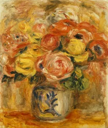 Bloemen in een Blauwe en Witte Vaas, 1915