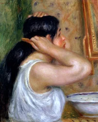 Meisje dat haar haar kamt, 1907-8