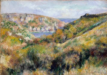 Heuvels rond de baai van Moulin Huet, Guernsey, 1883
