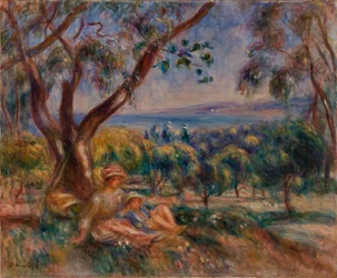 Landschap met figuren, nabij Cagnes