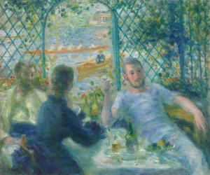 Lunch in restaurant Fournaise, de lunch van de roeiers, 1875