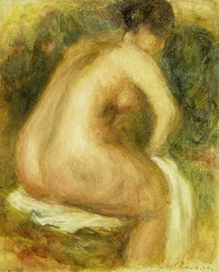 Badende naakte vrouw; zittende naakte vrouw, 1910