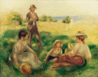 Landschap in Berneval met personages