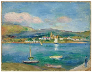 Vissershaven, gezicht op Fontarabie vanuit Hendaye, 1895