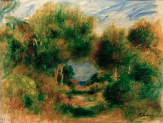 Uit het bos, zee op de achtergrond