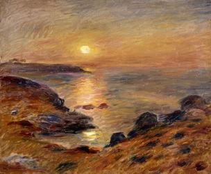 De zonsondergang in Douarnenez, 1883