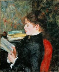 De lezeres (Vrouw die leest). Schilderij door Pierre Auguste Renoir