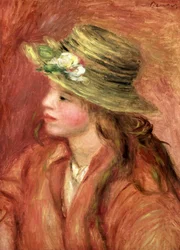 Jong meisje met een strohoed, c.1908