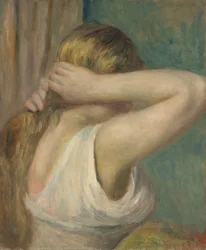 Jong meisje met opgeheven armen, c.1895 (olieverf op doek)