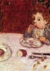 Een kind aan tafel, ca. 1897