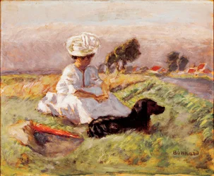 Madame Bonnard, de vrouw van de schilder zit in de clash met haar hond