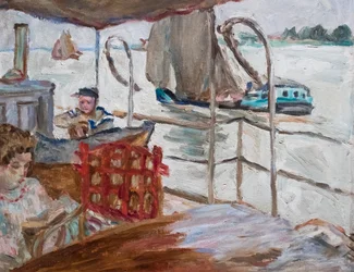 Misia Sert op het schip van Edwards, circa 1905 (olieverf op doek)