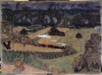 Landschap met goederentrein