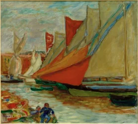 Zeilen te drogen / De zeilboten in Cannes