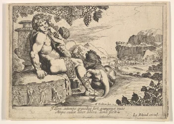 Bacchus, Satyr en Leeuw